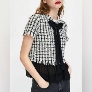 BNWOT Zara Flowy Top with Bows